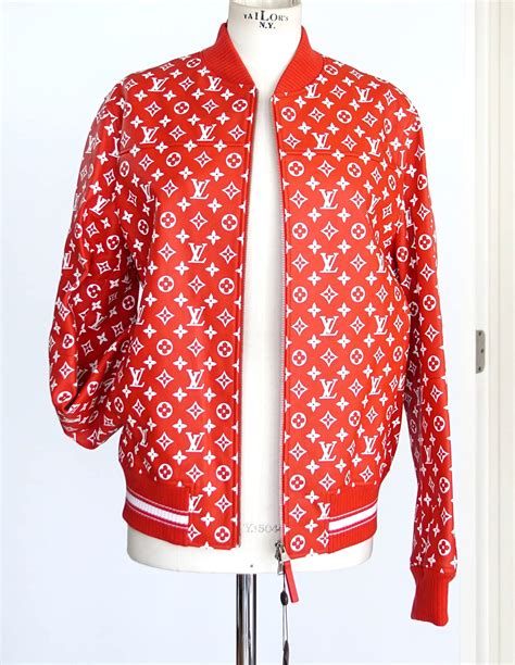 louis vuitton supreme bomber jacket black|Louis Vuitton bomber jacket men.